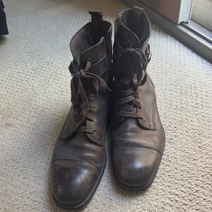 Men’s Banana Republic Dark Brown Leather Lace-Up Ankle Boots